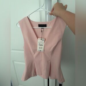 Zara Pink V-Neck Sleeveless
